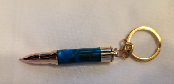 Persian Blue Keychain (Acrylic & Wood)